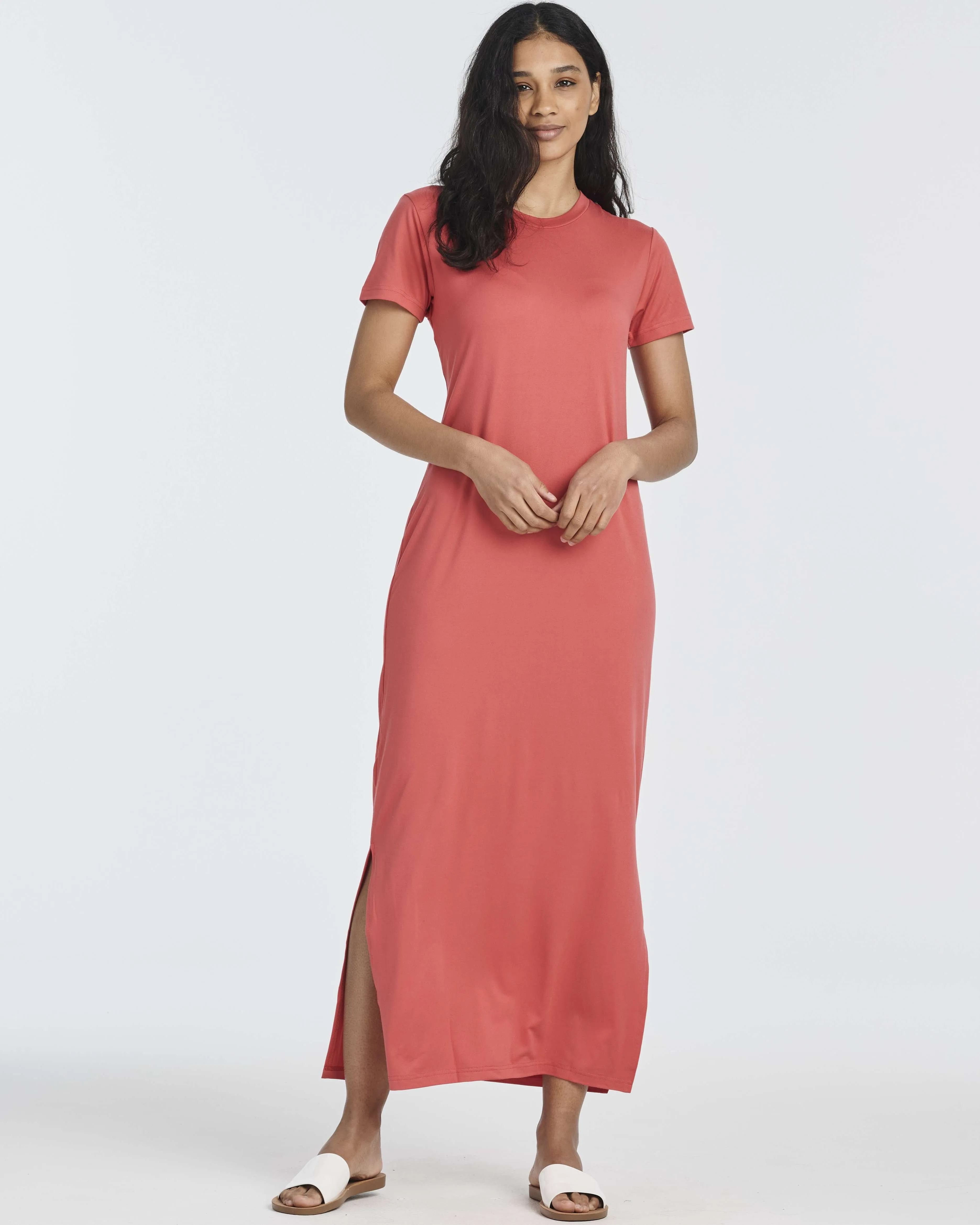 3 Pack: Women’s Casual Short Sleeve Maxi T-Shirt Dress (Available In Plus Size)