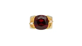 6.04 Carat Cushion Cut No Heat Burma Origin Spinel in Vintage 14K Gold Ring