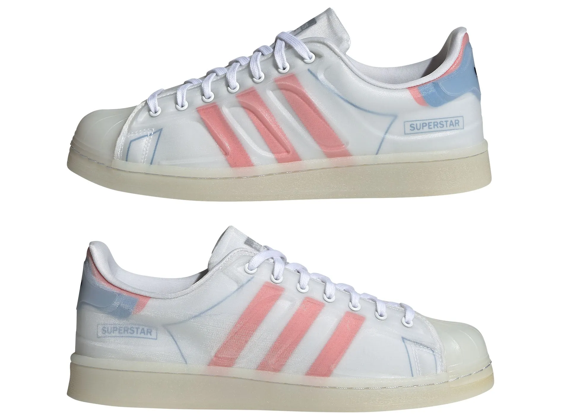 Adidas Mens Superstar Future Shell White/Blue/Pink <br> FX5544