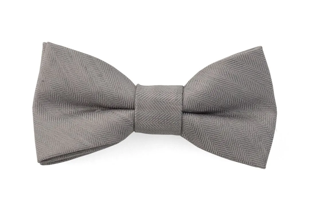 Bhldn Linen Row Silver Bow Tie