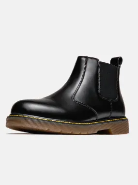 British Retro Glossy Upper Chelsea Boots