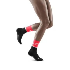 CEP Women's The Run Socks Mid-Cut V4 - Pink/Black