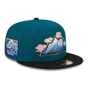 Colorado Rockies Cloud Spiral Dark Green 59FIFTY Fitted Cap