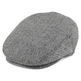 Herringbone Flat Cap - Grey