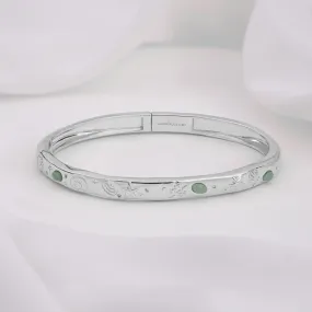 Keepsakes Aventurine Silver Bangle