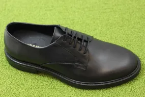 Mens Stanley Derby Oxford - Black Leather