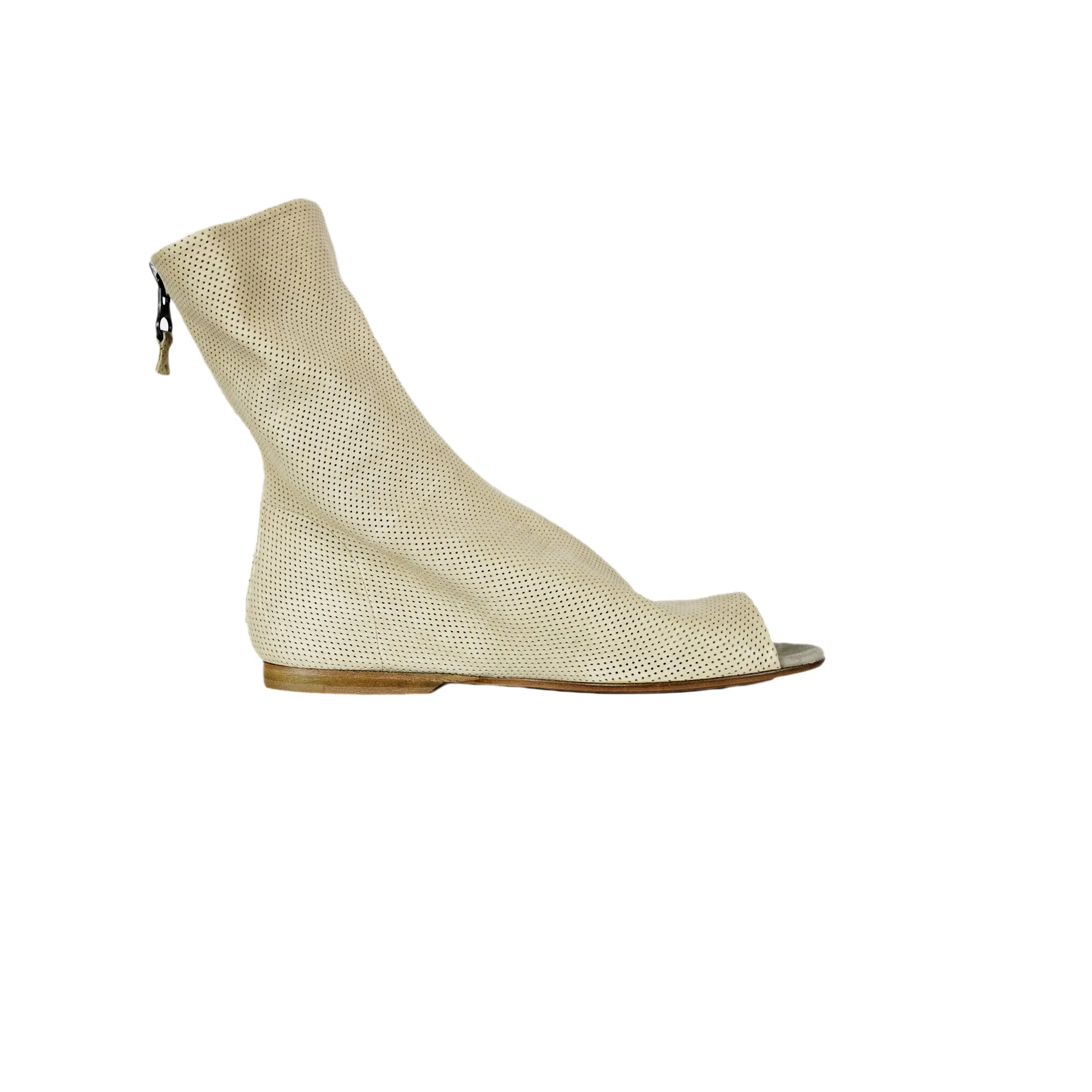 Open toe Socks Bootie Traforato Light Beige