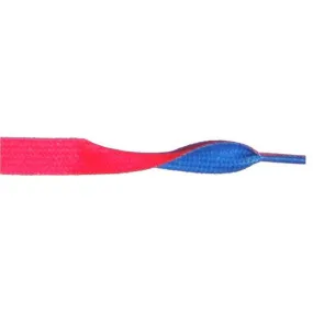 Printed 3/8 Flat Laces - Hot Pink/Blue (1 Pair Pack) Shoelaces