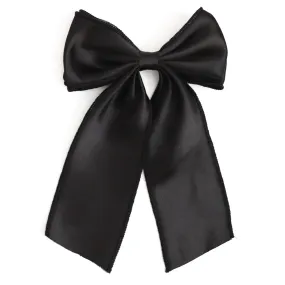 Satin Double Bow - Black