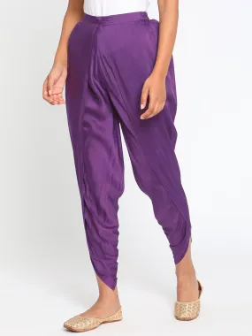 Silk Purple Dhoti Pant