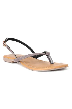 SOLES Modern Grey Flat Sandals