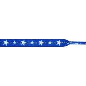 Stars Laces - White Stars on Royal Blue (1 Pair Pack) Shoelaces