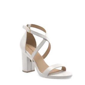 The Sandal - White   Block Heel Kit 4 White