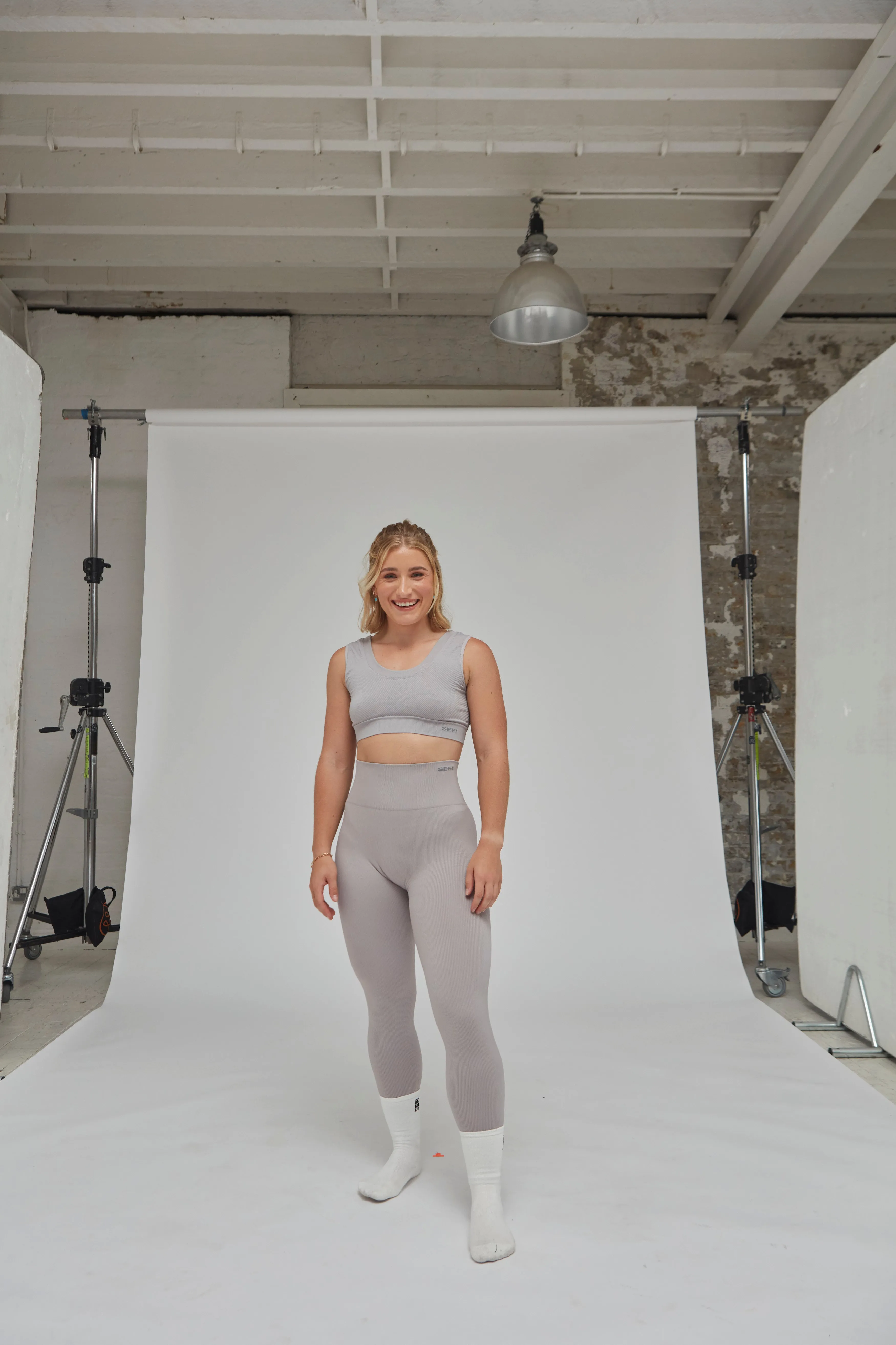 Timeless Ribbed Bra - Cloud Gray