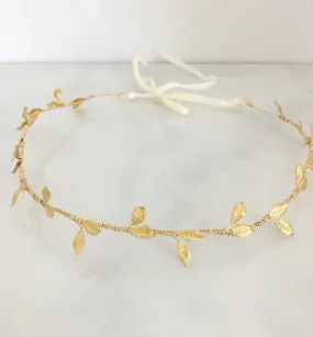 Tiny Golden Leaf Circlet